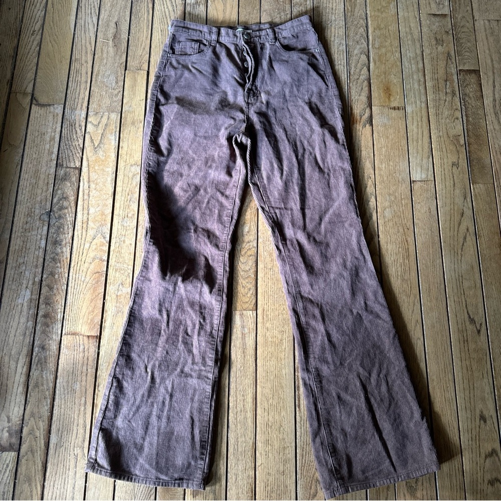 PacSun Brown Corduroy High Waisted Bootcut Flare Pants